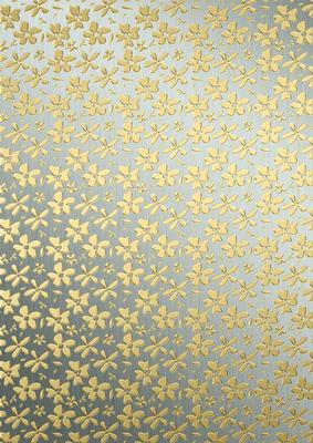 Gold Metallic Flowers Matching Backing Paper