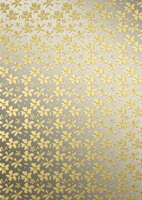 Gold Metallic Flowers Matching Backing Paper