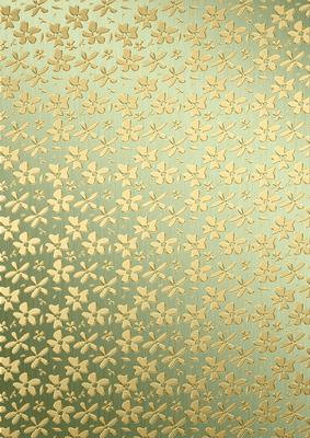 Gold Metallic Flowers Matching Backing Paper