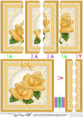 Just Roses Scallop Edge Side Stacker