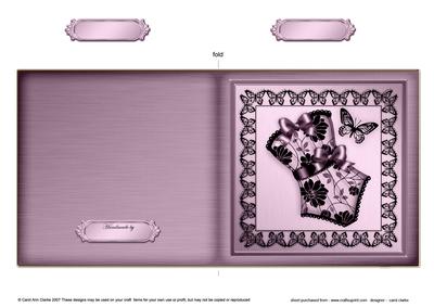 Elegant Boudoir Cut and Fold Card