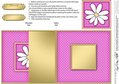 Daisy No-hole Fold Back Card