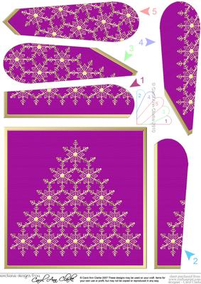 Xmas Snowflake Tree Fan Pyramage Topper