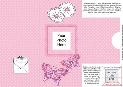 Add a Photo Fluttery Butterflies with Easy Fold Frame