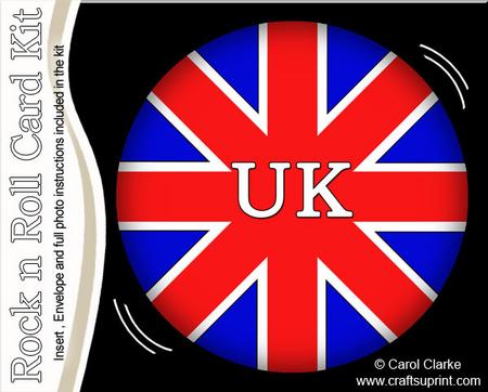 Union Jack Flag Rock N Roll Kit with Envelope and Insert