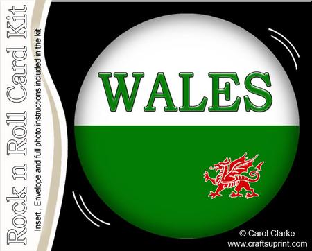 Welsh Flag Rock N Roll Kit with Envelope and Insert