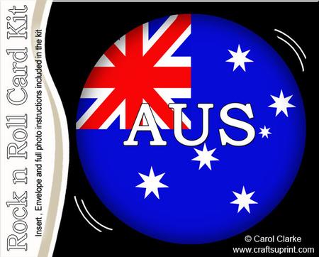 Australian Flag Rock N Roll Kit with Envelope and Insert