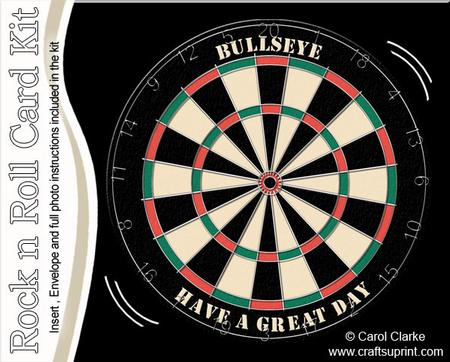 Dartboard Rock N Roll Kit with Envelope and Insert
