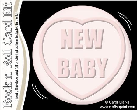 New Baby Sweet Heart Rock N Roll Kit, Envelope and Insert