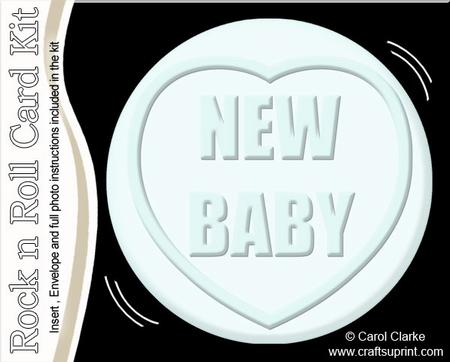 New Baby Sweet Heart Rock N Roll Kit, Envelope and Insert