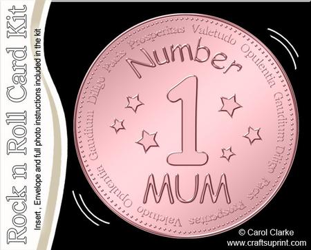 Number 1 Mum Medal Rock N Roll Kit, Envelope and Insert