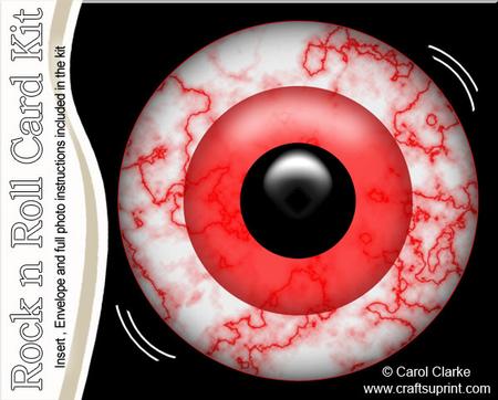 Spooky Eye Halloween Rock N Roll Kit, Envelope and Insert