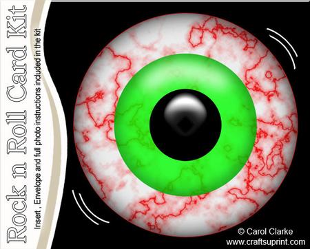 Spooky Eye Halloween Rock N Roll Kit, Envelope and Insert
