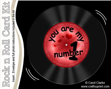 You R My Number 1 Record Rock N Roll Kit, Envelope N Insert