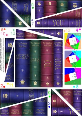 Merry Christmas Books Twisted Spiral Side Stacker