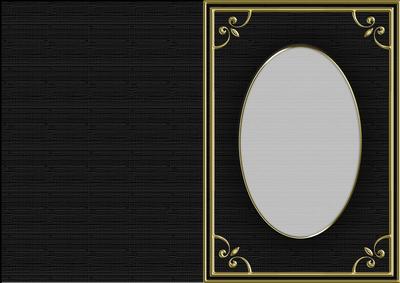 A5 'gold Metallic Frame' Card Front or Insert