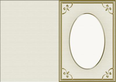 A5 'gold Metallic Frame' Card Front or Insert