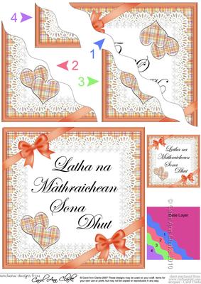 Scottish Tartan Mothers Day Wavy Corner