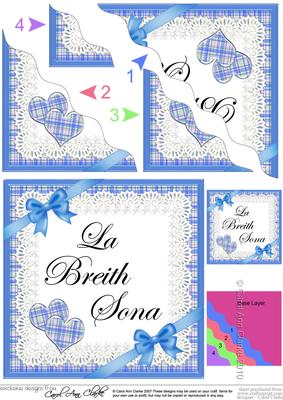 Scottish Tartan Birthday Wavy Corner