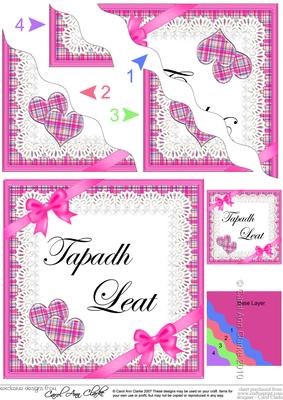 Scottish Tartan Thank You Wavy Corner