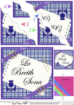 Scottish Tartan Birthday Wavy Corner