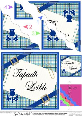 Scottish Tartan Thank You Wavy Corner