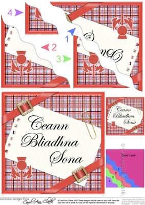Scottish Tartan Anniversary Wavy Corner