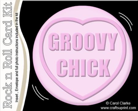 Groovy Chick Sweet Heart Rock N Roll Kit, Envelope N Insert