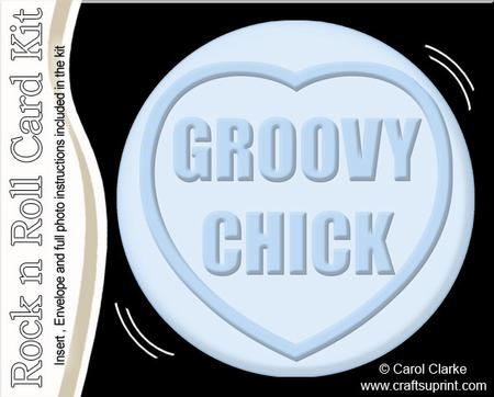 Groovy Chick Sweet Heart Rock N Roll Kit, Envelope N Insert
