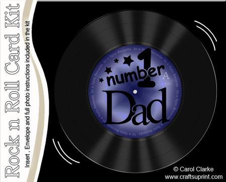 Number 1 Dad Record Rock N Roll Kit, Envelope and Insert