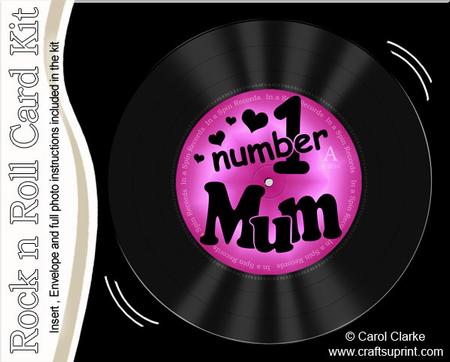Number 1 Mum Record Rock N Roll Kit, Envelope and Insert