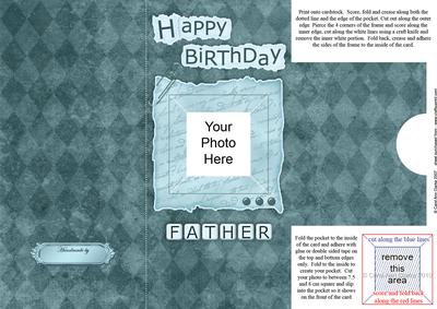 Add a Photo Birthday Father with Easy Fold Frame