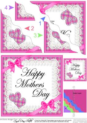 Tartan Mothers Day Wavy Corner