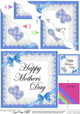 Tartan Mothers Day Wavy Corner