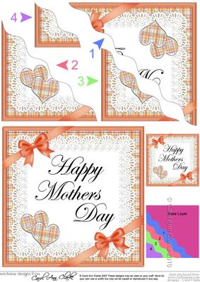 Tartan Mothers Day Wavy Corner