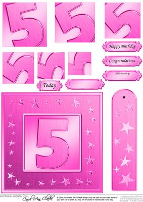 5th Bright Metallic Age Quick Card with Twisted Pyramage