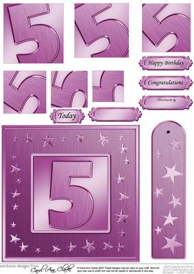 5th Bright Metallic Age Quick Card with Twisted Pyramage