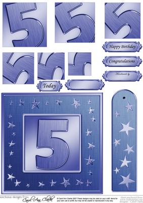 5th Bright Metallic Age Quick Card with Twisted Pyramage