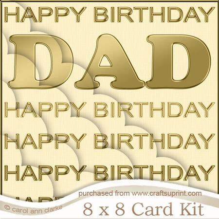 8 x 8 Birthday Dad Scalloped Corner Kit