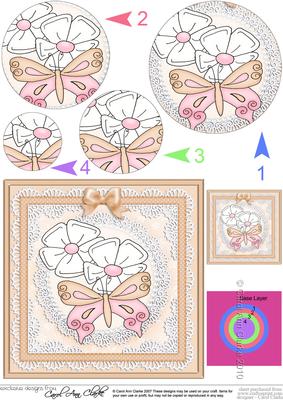 Fluttery Butterfly Circle Pyramage Topper