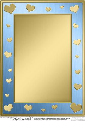 A4 Metallic Romantic Hearts Plain Card Base