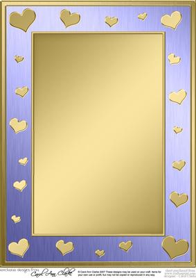 A4 Metallic Romantic Hearts Plain Card Base