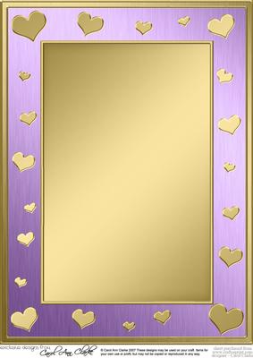 A4 Metallic Romantic Hearts Plain Card Base