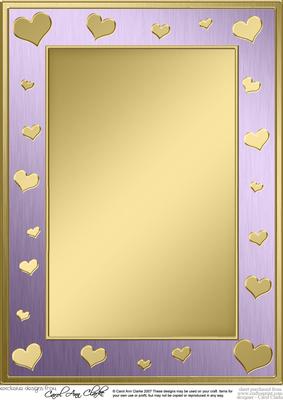 A4 Metallic Romantic Hearts Plain Card Base