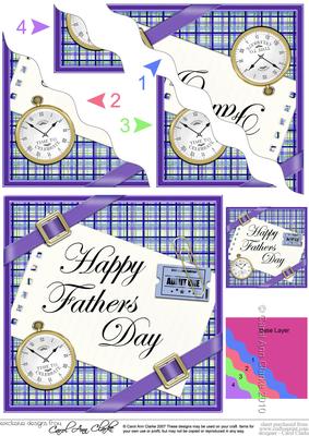Tartan Fathers Day Wavy Corner