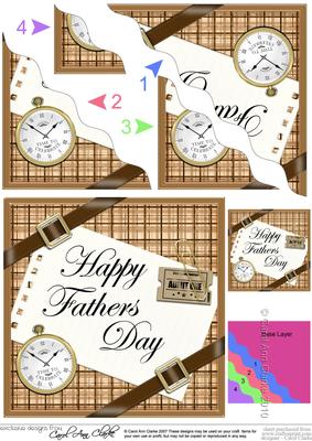 Tartan Fathers Day Wavy Corner