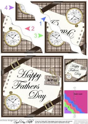 Tartan Fathers Day Wavy Corner