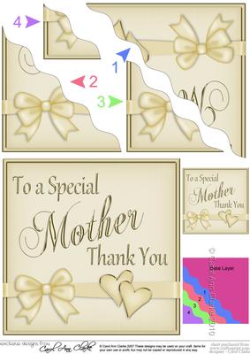 Mother Thank You Wavy Corner Side Stacker