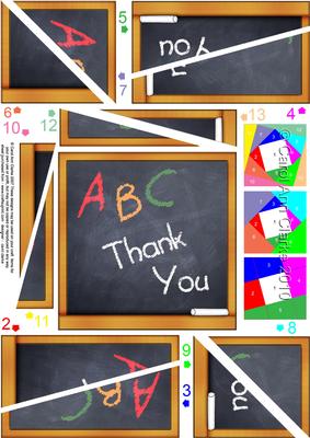 Thank You Blackboard Twisted Spiral Side Stacker