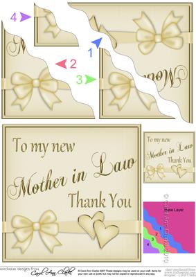 Mother in Law Thank You Wavy Corner Side Stacker